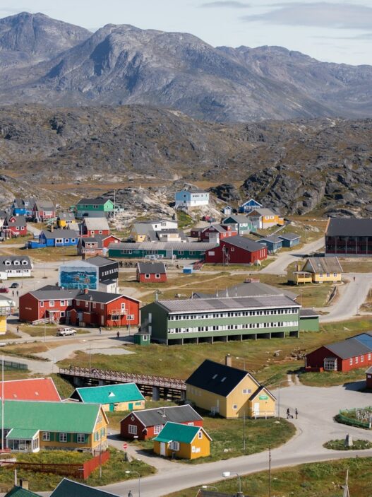 aerial photo of houses